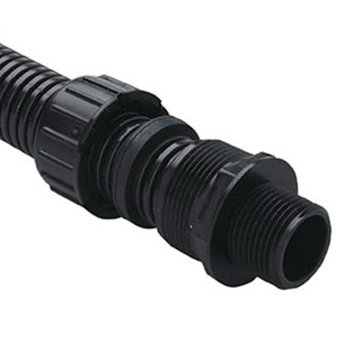 Threaded Three Part Straight Fitting