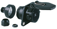 24v 5 Pole ABS Socket Cable Exit